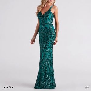 Amaya Sequin Mesh Formal Prom Dress